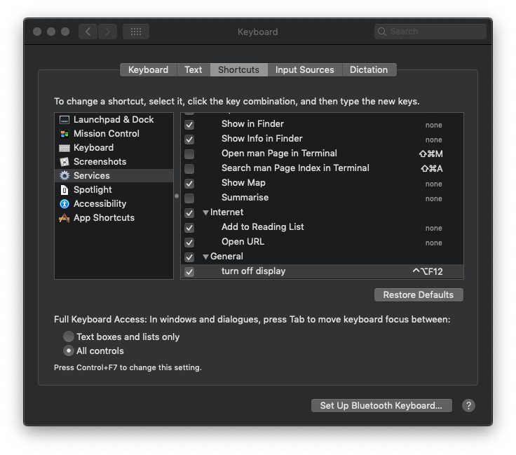 Shortcuts