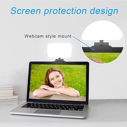 Somerick IluminacióN para Videoconferencia - Luz De CáMara Web con 3 Modos De Luz Y AtenuacióN Continua,para Transmisión En Vivo En Línea, Trabajo Remoto y Reunión en Línea